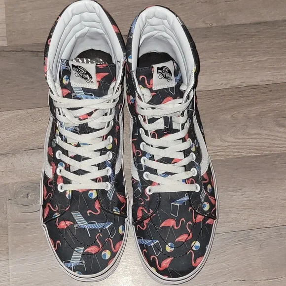 Vans Sk8-HI Flamingo Canvas High Top Sneakers Size 12M/11W RARE - Picture 4 of 8